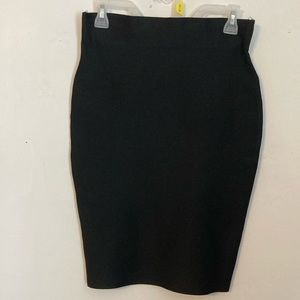 Black knee length bandage skirt  size L